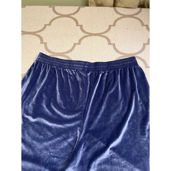 Pink Victoria’s Secret wide leg velvet pull on blue purple pants, size XXL - Picture 11 of 13